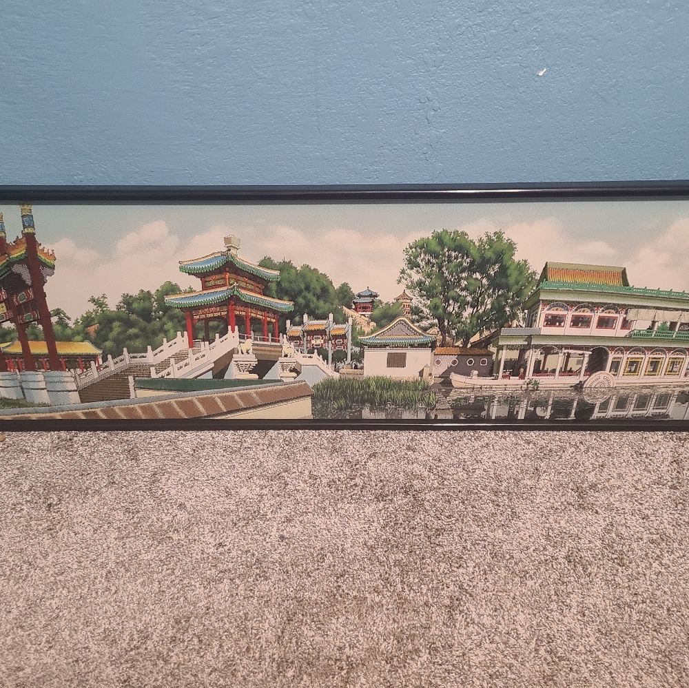 Tapestry w/ Chinese temple and Sea Palace